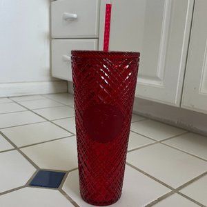 NWT Starbucks Holiday Red Jeweled Venti Cold Cup